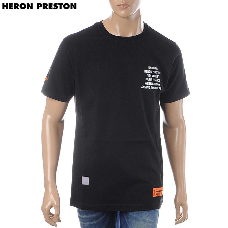 ヘロン プレストン HERON PRESTON クルーネックTシャツ 半袖 メンズ T-SHIRT SS REG. L WORKER BLACK MULTI HMAA001S196320261088 ブラック HERON PRESTON（ヘロンプレストン） ヘロン プレストン クルーネックT