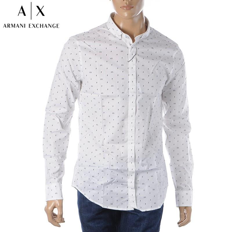 アルマーニエクスチェンジ A X Armani Exchange カジュアルシャツ 長袖 メンズ 3hzc25 Zneaz ホワイト Bravas 通販 Yahoo ショッピング