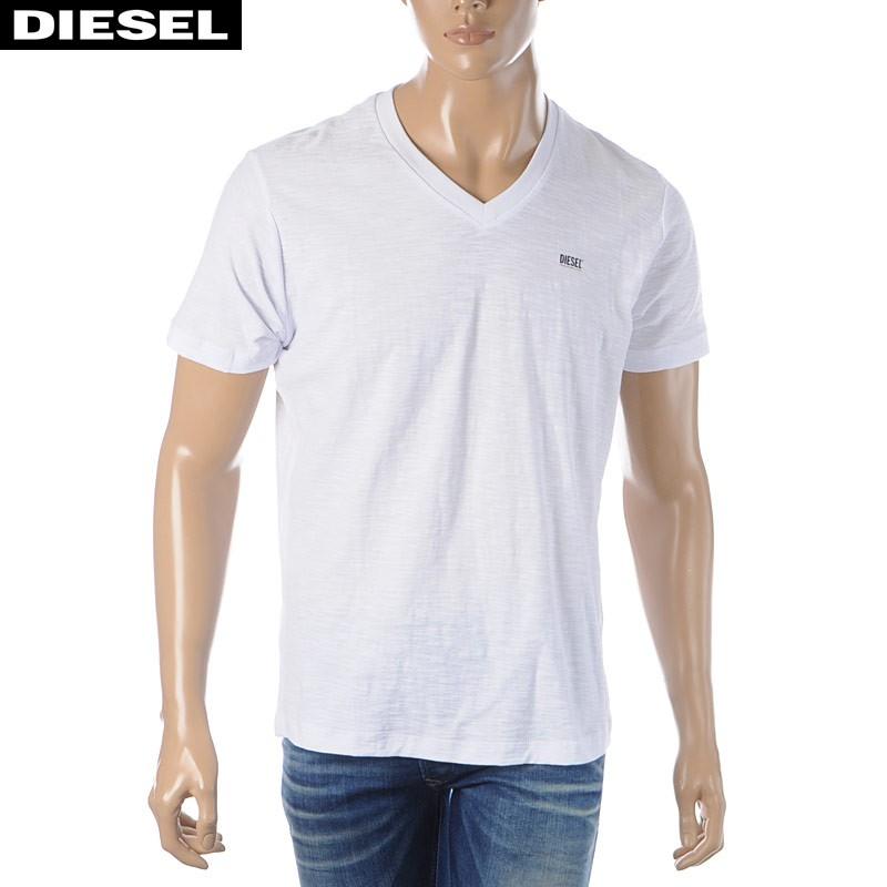ディーゼル DIESEL VネックTシャツ メンズ 半袖 T-RANIS-NEW 00SZLP-0QAQU ホワイト :20110601203