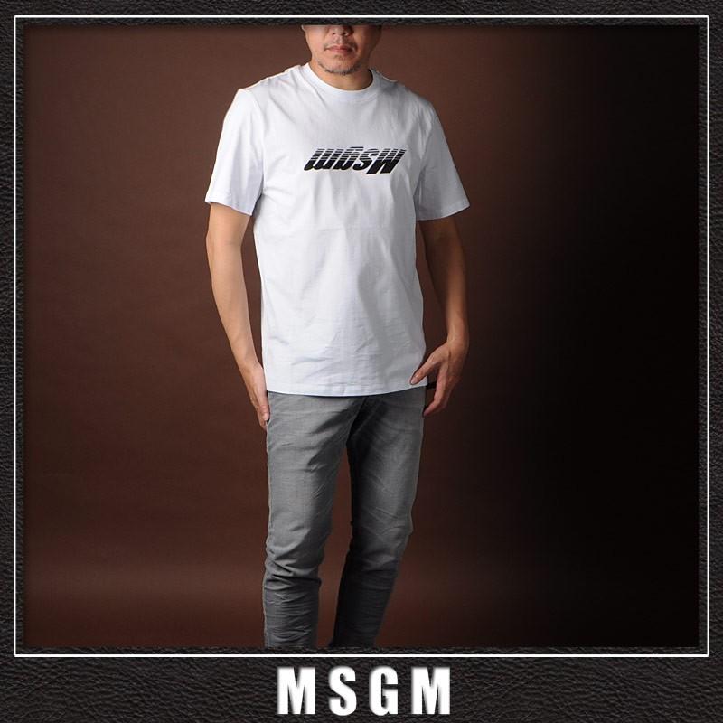 MSGM（エムエスジーエム） クルーネックTシャツ 半袖 メンズ 2840MM109