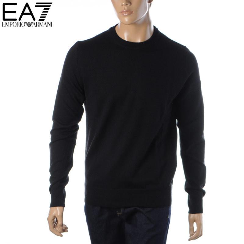 エンポリオアルマーニ Ea7 Emporio Armani ニット セーター メンズ ブランド クルーネック 8npmz8 Pm62z ブラック Bravas 通販 Yahoo ショッピング