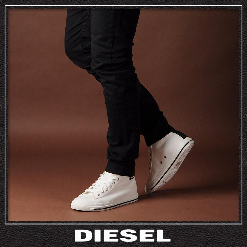 ディーゼル DIESEL キャンバススニーカー ハイカット メンズ S-ASTICO MID CUT Y02370 PR012 ホワイト