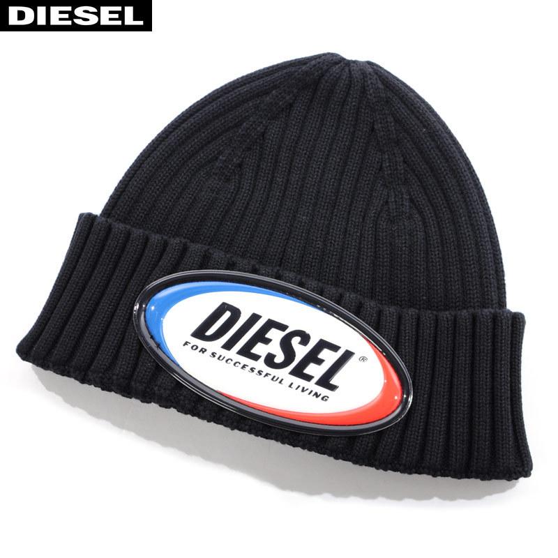 ディーゼル DIESEL ニットキャップ ビーニー ニット帽 メンズ K-DENNY A01472-0SBAJ ブラック