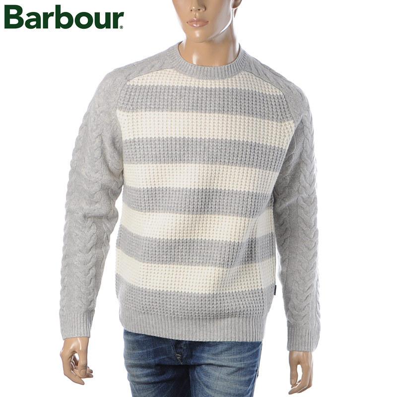 バブアー Barbour ケーブルニット メンズ セーター フィッシャーマン ボーダー Elver Cable Crew Mkn1279 グレー ベージュ 秋冬セール Bravas 通販 Yahoo ショッピング