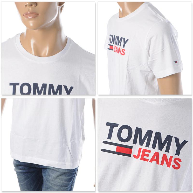 トミージーンズ TOMMY JEANS Tシャツ 半袖 クルーネック メンズ DM0DM10214 ホワイト｜bravas｜04