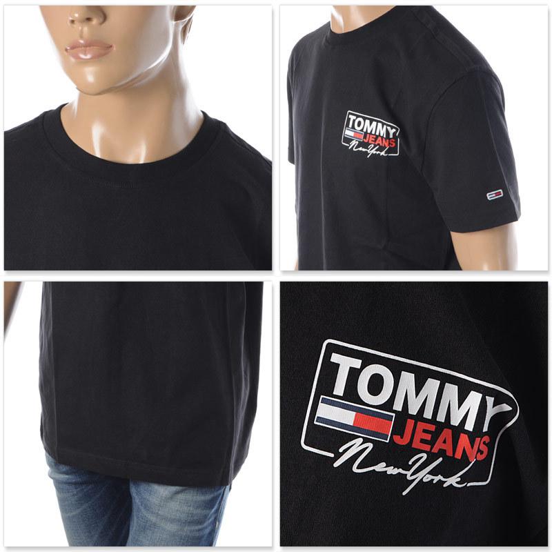 トミージーンズ TOMMY JEANS Tシャツ 半袖 クルーネック メンズ DM0DM10216 ブラック｜bravas｜04