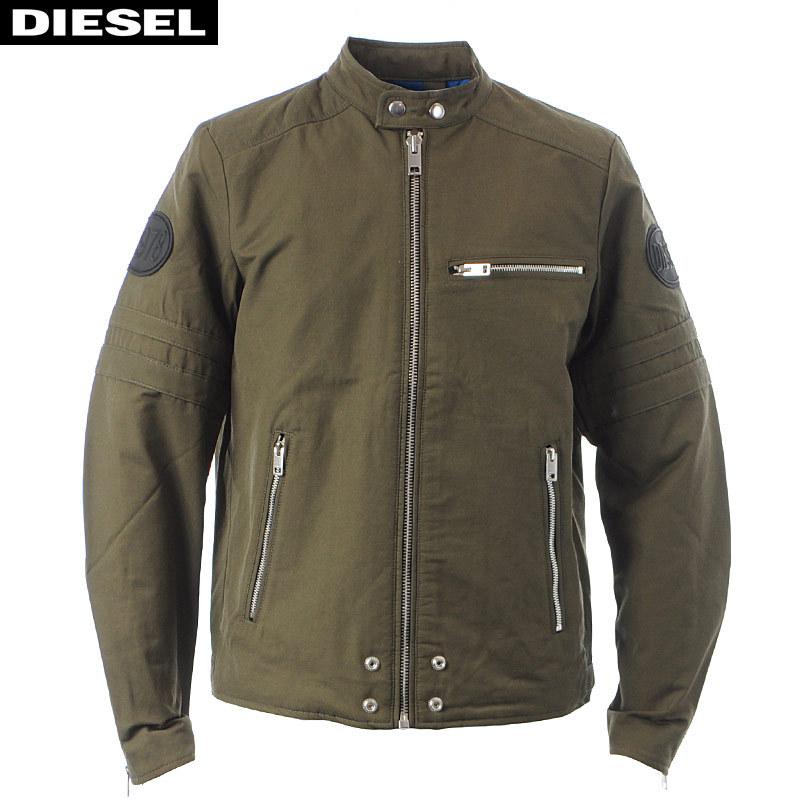 ディーゼル DIESEL コットンライダースジャケット ブルゾン メンズ J-GLORY 00SKL8-0LAXT カーキ