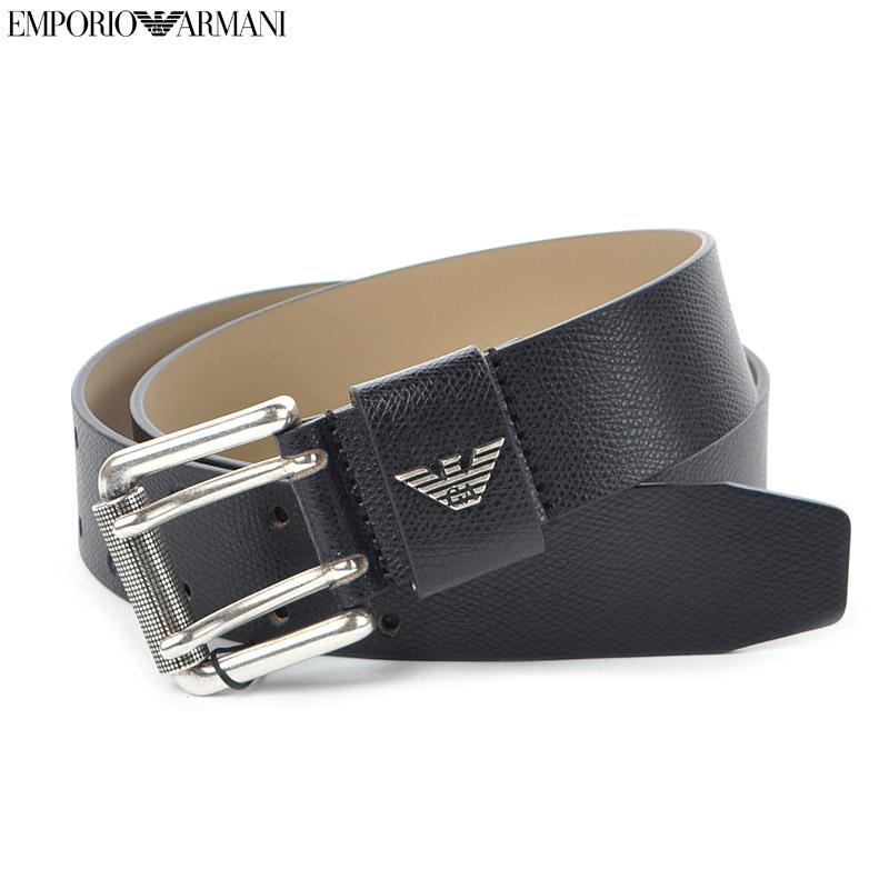 エンポリオアルマーニ EMPORIO ARMANI レザーベルト メンズ ブランド Y4S079 YAQ2G ブラック EMPORIO ARMANI エンポリオアルマーニ レザーベルト メンズ ブランド