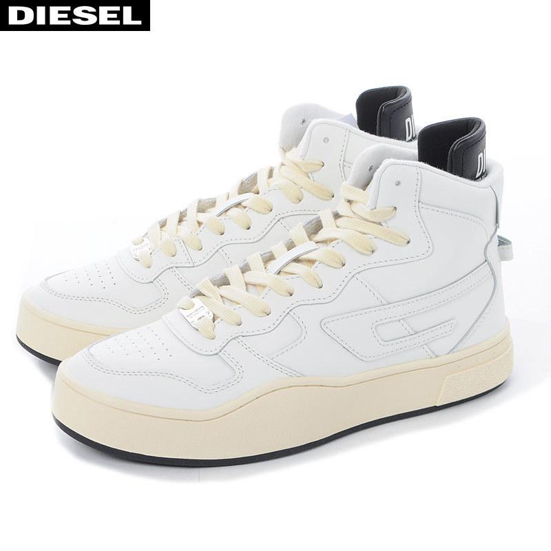 ディーゼル Diesel レザースニーカー ハイカット メンズ S Ukiyo Mid Y Pr013 ホワイト Bravas 通販 Yahoo ショッピング