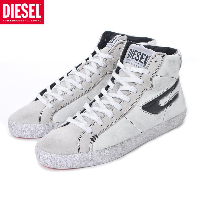 DIESEL ディーゼル レザースニーカー ハイカット メンズ S DIESEL ディーゼル レザースニーカー ハイカット メンズ S
