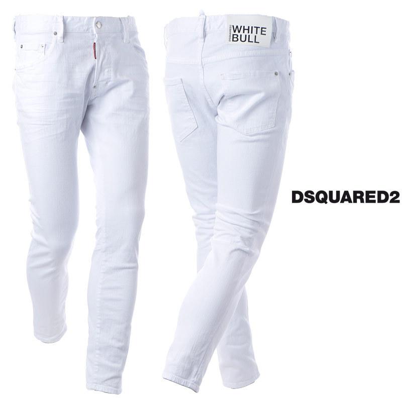 ショッピングお得セール ディースクエアード Dsquared2 ジーンズ デニム メンズ ブランド Skater Jean S74lb1032 S ホワイト 22春夏新作 クリアランスお値下 Asila Store