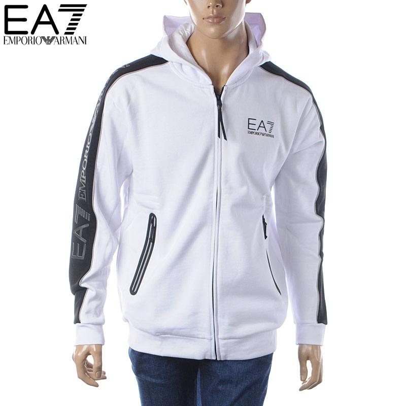 【ネイマール】ARMANI イタリア製 y2k ジップ パーカーホワイト EA7 エンポリオアルマーニ EMPORIO ARMANI パーカー メンズ ブランド