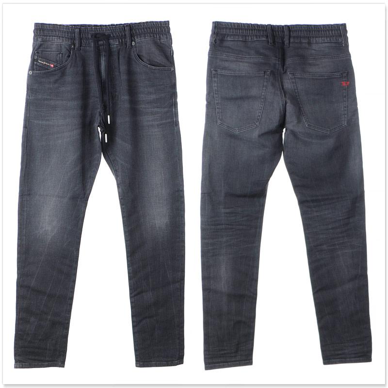 ディーゼル デニムスウェットパンツ DIESEL ジョグジーンズ メンズ ブランド KROOLEY-NE A09721-068FS ウォッシュドブラック｜bravas｜03