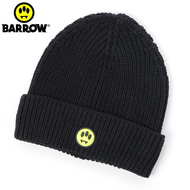 バロウ BARROW ニットキャップ ビーニー ニット帽 メンズ ブランド F3BWUAHT113 ブラック BARROW（バロー） バロウ ニットキャップ ビーニー ニット帽 メンズ