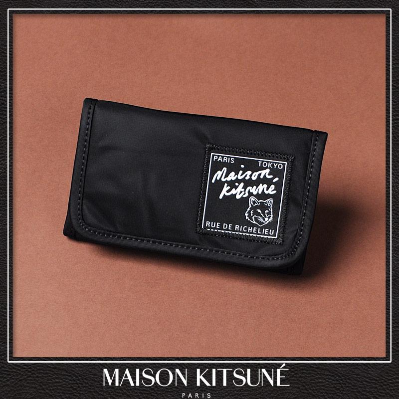メゾンキツネ MAISON KITSUNE 財布 ナイロン コンパクト ウォレット 