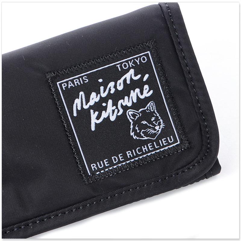 メゾンキツネ MAISON KITSUNE 財布 ナイロン コンパクト ウォレット 