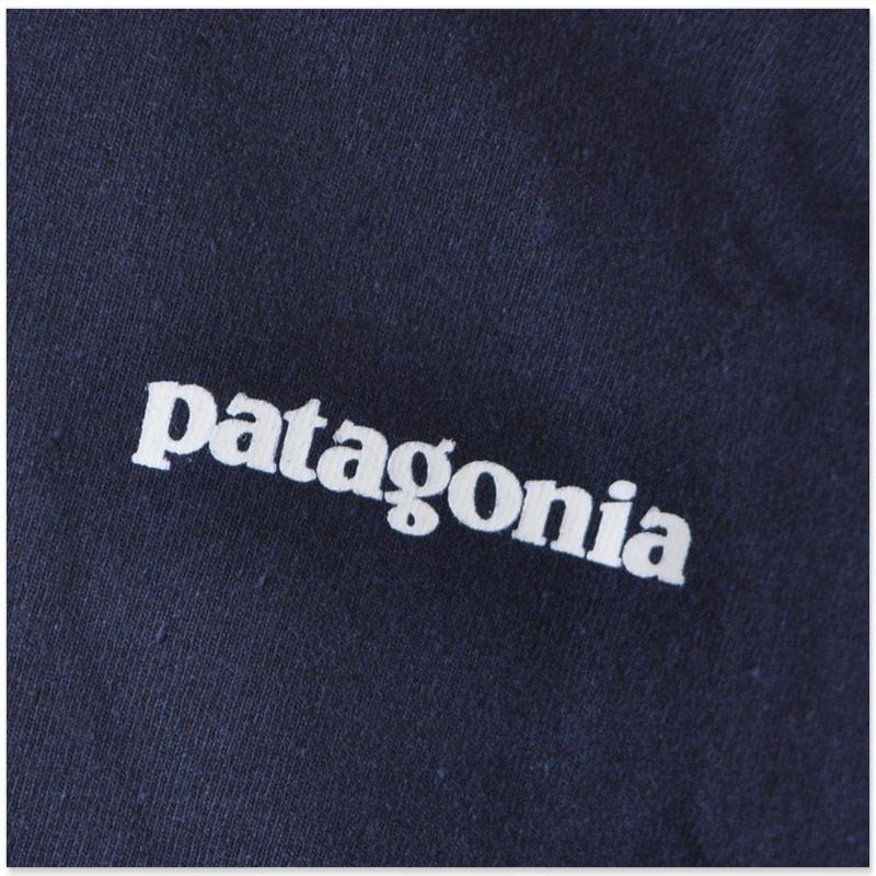 パタゴニア Tシャツ PATAGONIA メンズ 長袖 ブランド ロンT クルーネック 38518 メンズ ロングスリーブ P-6ロゴ レスポンシビリティー ネイビー｜bravas｜07