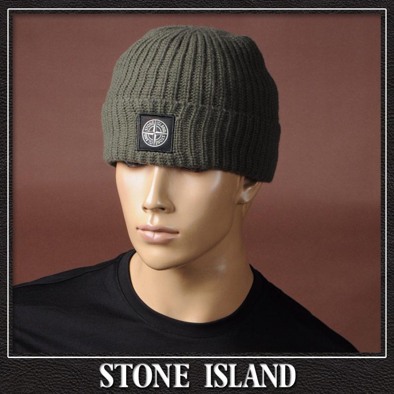 ストーンアイランド STONE ISLAND ニットキャップ ビーニー ニット帽 メンズ ブランド N10B5 カーキ｜bravas｜02