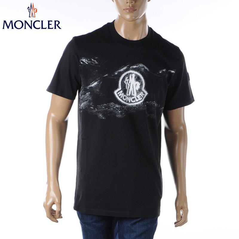 ［美品］モンクレール　Tシャツ　ブラック 美品】モンクレール Tシャツ ブラック S - メルカリ