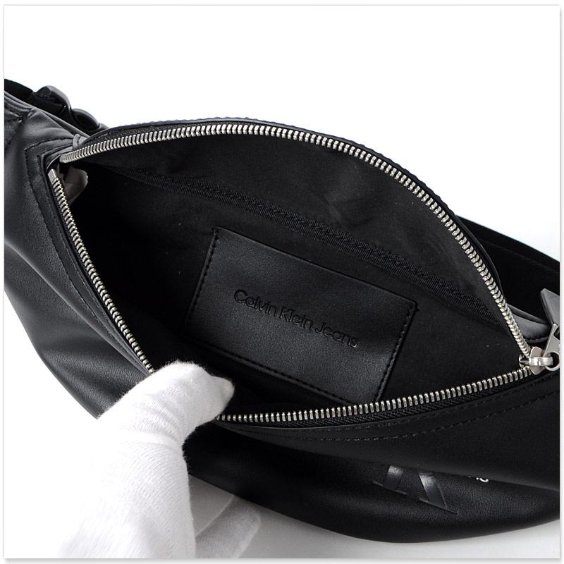 【新品】カルバンクライン ウエストバッグ ボディバッグ モノロゴ 黒 カルバンクライン ロゴ ボディバッグ ウエストバッグ ブラック レザー