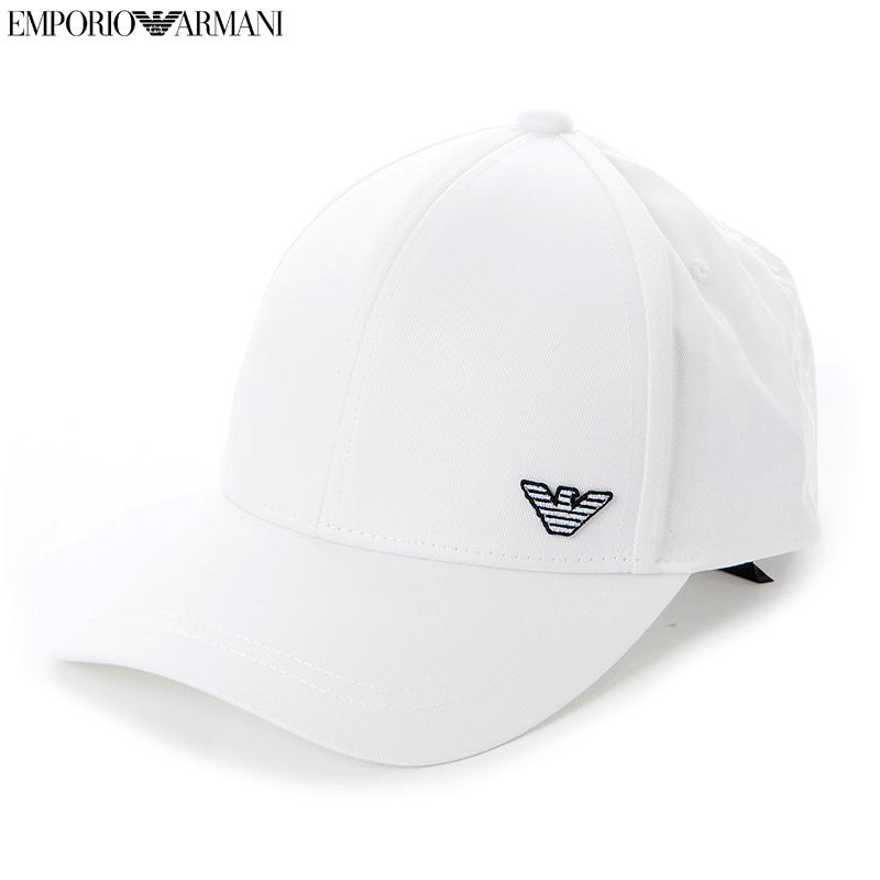 EMPORIO ARMANI エンポリオアルマーニ キャップ 帽子 メンズ ホワイト