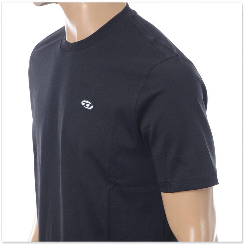 ディーゼル DIESEL Tシャツ メンズ T-ADJUST-DOVAL-PJ A 15056-0AIJU 半袖 クルーネック オーバルD ロゴ刺繍 ブランド コットン レギュラーフィット 大きいサイズ カジュアル シンプル おしゃれ 人気 送料無料 DIESEL（ディーゼル） DIESEL Tシャツ メンズ T-ADJUST-DOVAL-PJ A