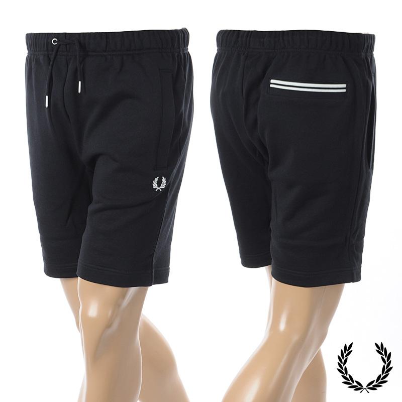 FRED PERRY フレッドペリー ハーフパンツ ブラック Mサイズ ロゴ FRED PERRY（フレッドペリー） ショートパンツ スウェットショーツ