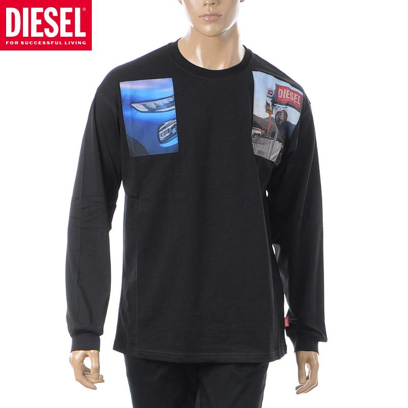 ディーゼル DIESEL 長袖 Tシャツ メンズ T-BOXT-LS-T5 A19468-0PLAT クルーネック ロゴフォトパッチ ルーズフィット コットン おしゃれ カジュアル 大きいサイズ 人気 2025秋冬新作 DIESEL（ディーゼル） 長袖 Tシャツ メンズ T-BOXT-LS-T5 A19468-0PLAT