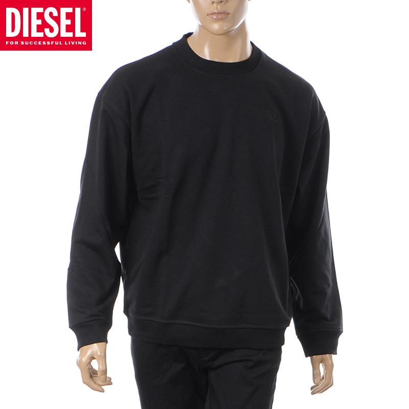 DIESEL（ディーゼル） メンズ トレーナー スウェット ブラック 長袖 S