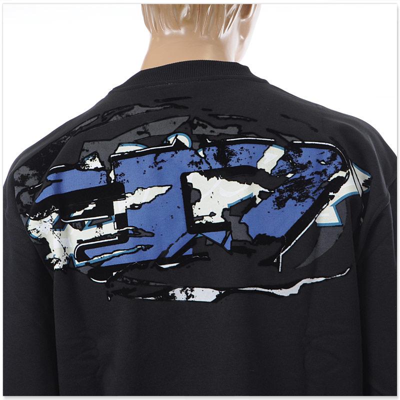 DIESEL（ディーゼル） メンズ トレーナー スウェット ブラック 長袖 S