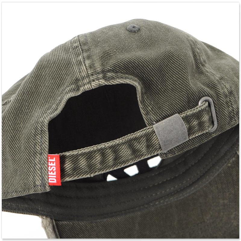ディーゼル DIESEL キャップ 帽子 メンズ C-BALL-UTLT A18036-0EPBD ミリタリーグリーン オーバルD デニム風 ダメージ加工 コットン ストリート カジュアル シンプル モード ベースボールキャップ 調整可能 2025秋冬新作 DIESEL（ディーゼル） キャップ 帽子 メンズ C-BALL-UTLT A18036-0EPBD