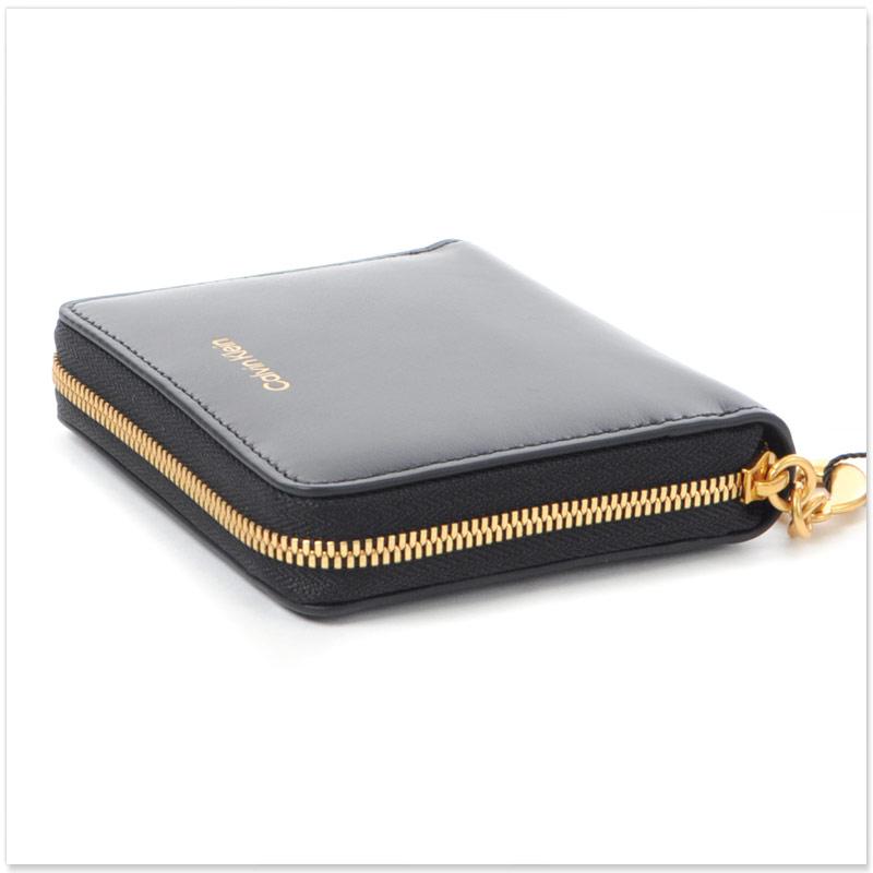 カルバンクライン ジーンズ   Jeans 財布 レディース HARDWARE SQUARE ZIP AROUND 二つ折り財布 ラウンドファスナー スクエア ウォレット LV04F1044GUB1 黒 ブラック レザー シンプル ロゴ おしゃれ 女性 ギフト プレゼント 贈り物 2025秋冬新作 Calvin Klein Jeans（カルバンクラインジーンズ） カルバンクライン