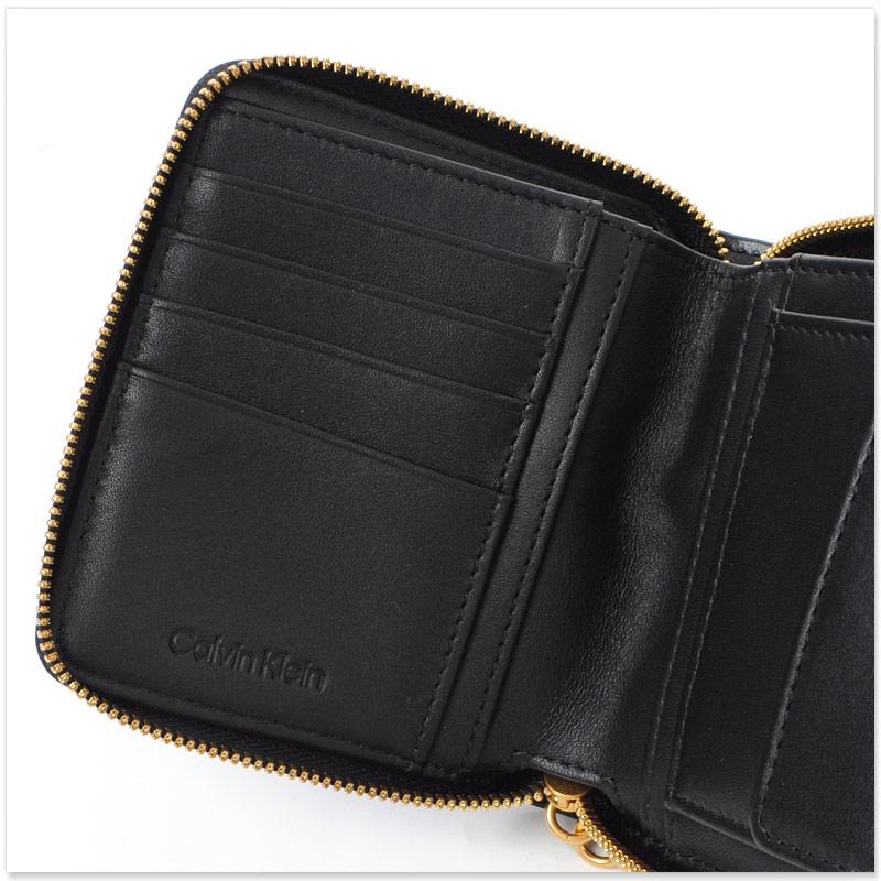 カルバンクライン ジーンズ   Jeans 財布 レディース HARDWARE SQUARE ZIP AROUND 二つ折り財布 ラウンドファスナー スクエア ウォレット LV04F1044GUB1 黒 ブラック レザー シンプル ロゴ おしゃれ 女性 ギフト プレゼント 贈り物 2025秋冬新作 Calvin Klein Jeans（カルバンクラインジーンズ） カルバンクライン