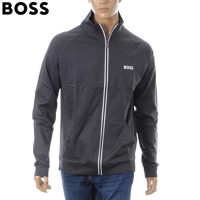 ヒューゴボス HUGO BOSS メンズ Authentic Jacket Z スウェット ジャケット ダークグレー 50545564 10269562 フルジップ トラックトップ ロゴ シンプル 2025秋冬新作 BOSS（HUGO BOSS） ヒューゴボス HUGO BOSS メンズ Authentic Jacket Z