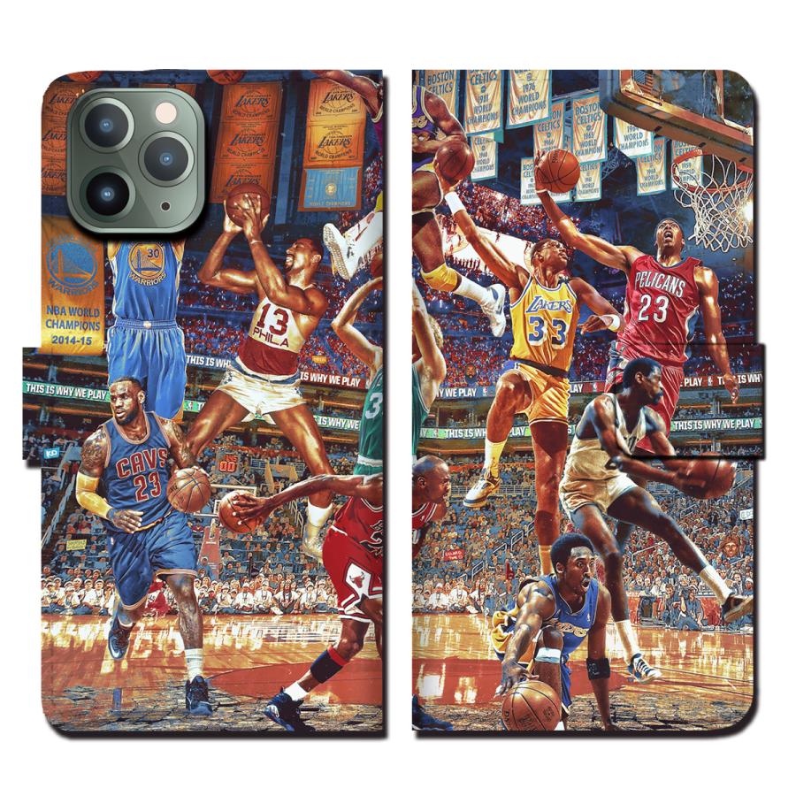 iphone15 ケース スマホケース 手帳型 14pro 15pro バスケットボール NBA カリー レブロン アイバーソン｜brave-market｜08