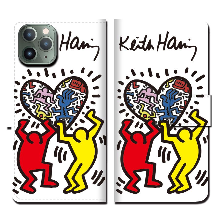 iphone15 ケース スマホケース 手帳型 キースへリング keith haring アート iPhone12  pro promax mini SE｜brave-market｜06