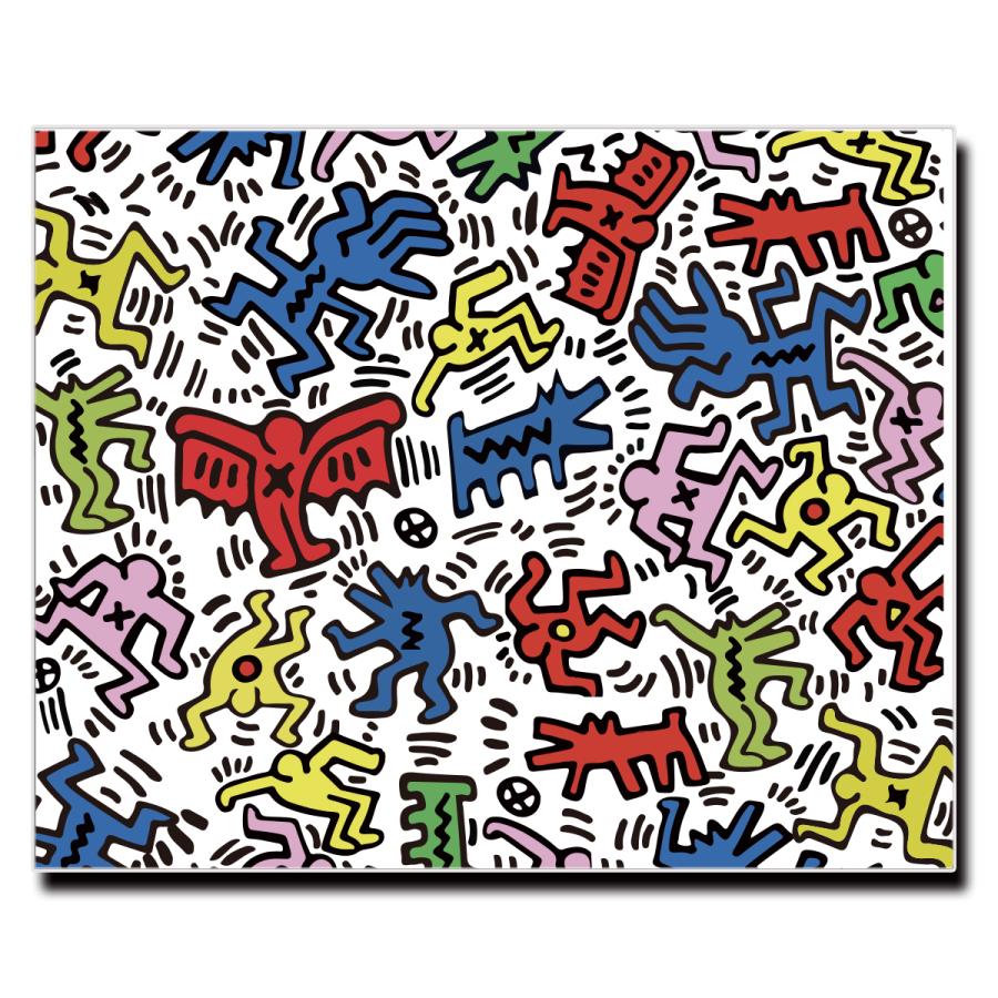 アート パネル キースヘリング keith haring キャンバス ファブリック ポスター 額縁 壁紙 インテリア 18×14 27×22 41×32cm モダン 雑貨 絵画 油絵 風景画｜brave-market｜02