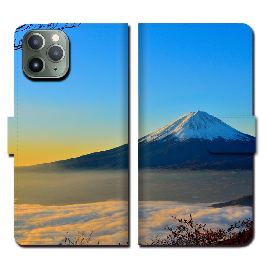 iphone15 ケース スマホケース 手帳型 富士山 世界遺産 日本 紅葉 iPhone12  pro promax mini SE｜brave-market｜03
