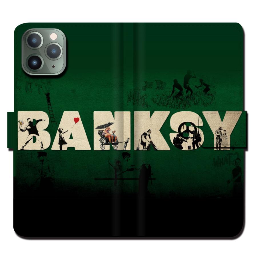 iphone15 ケース スマホケース 手帳型 バンクシー Banksy グッズ iPhone12 14pro SE｜brave-market｜04