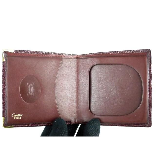 カルティエ お札入れ Cartier（カルティエ） 【美品】Cartier 二つ折り財布 札入れ リザード