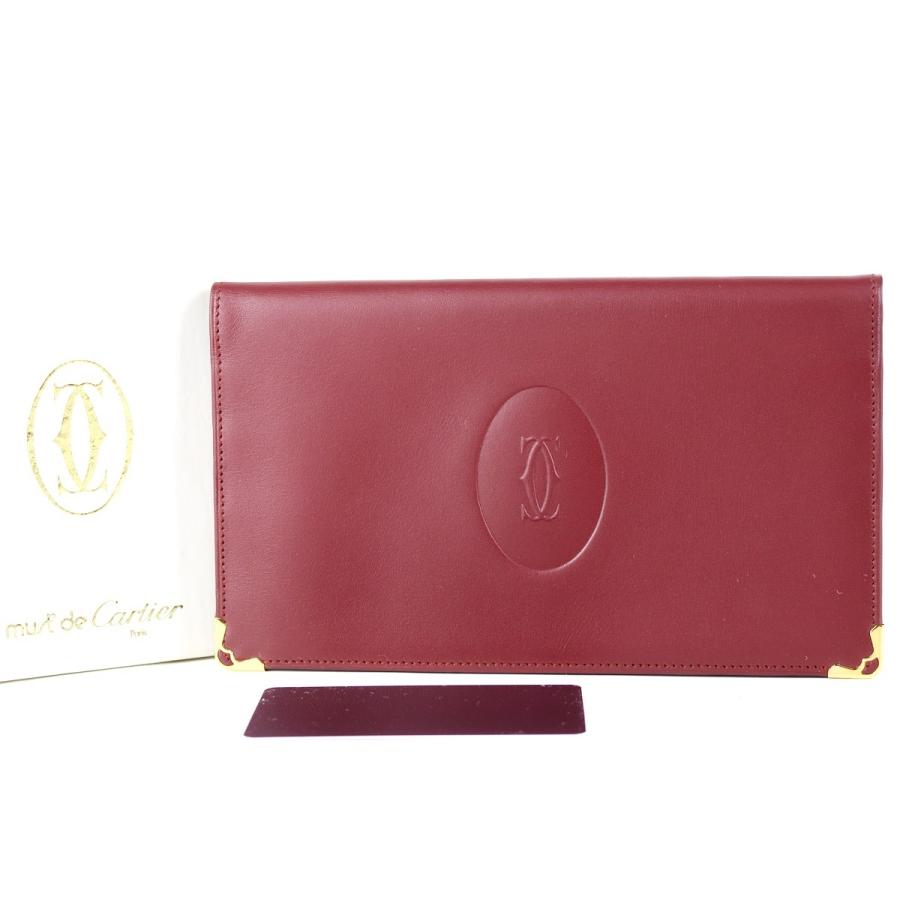 未使用✨Cartier カルティエ　マストライン　二つ折り財布　ボルドー　箱付 Cartier（カルティエ） 【新品同様・未使用】Cartier マストライン 二