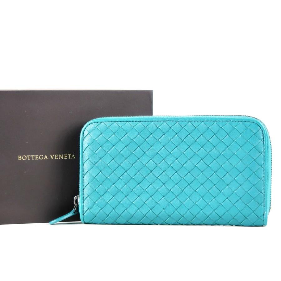 BOTTEGA VENETA（ボッテガ・ヴェネタ） 【新品同様・未使用】BOTTEGAVENETA イントレチャート ラウンドファスナー 長財布  ブルー系【HJ37】 : Brave - 通販 - Yahoo!ショッピング