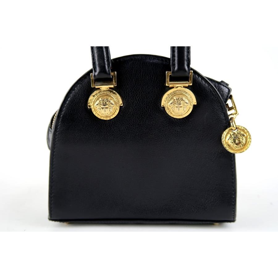GIANNI VERSACE ハンドバッグ レザー メデューサ金具 レッド Gianni