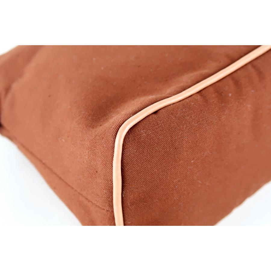 HERMES エルメス ボリード ポーチ ブラウン キャンバス 茶 HERMES（エルメス） 【超美品】HERMES ボリードポーチ 大 ブラウン