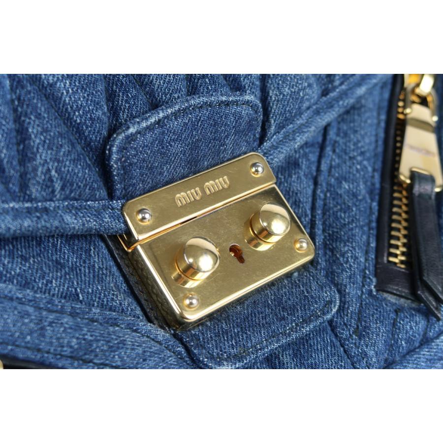 miu miu デニム　バッグ miu ミュウミュウ MIUMIU バイカー 2WAYバッグ ハンドバッグ