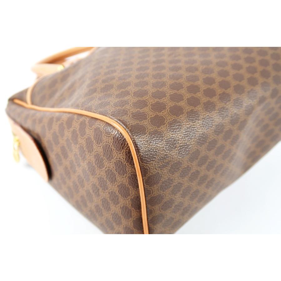 CELINE セリーヌ　マカダム ボストン ハンドバッグ CELINE（セリーヌ） 極 美品 マカダム ブラゾン ヴィンテージ