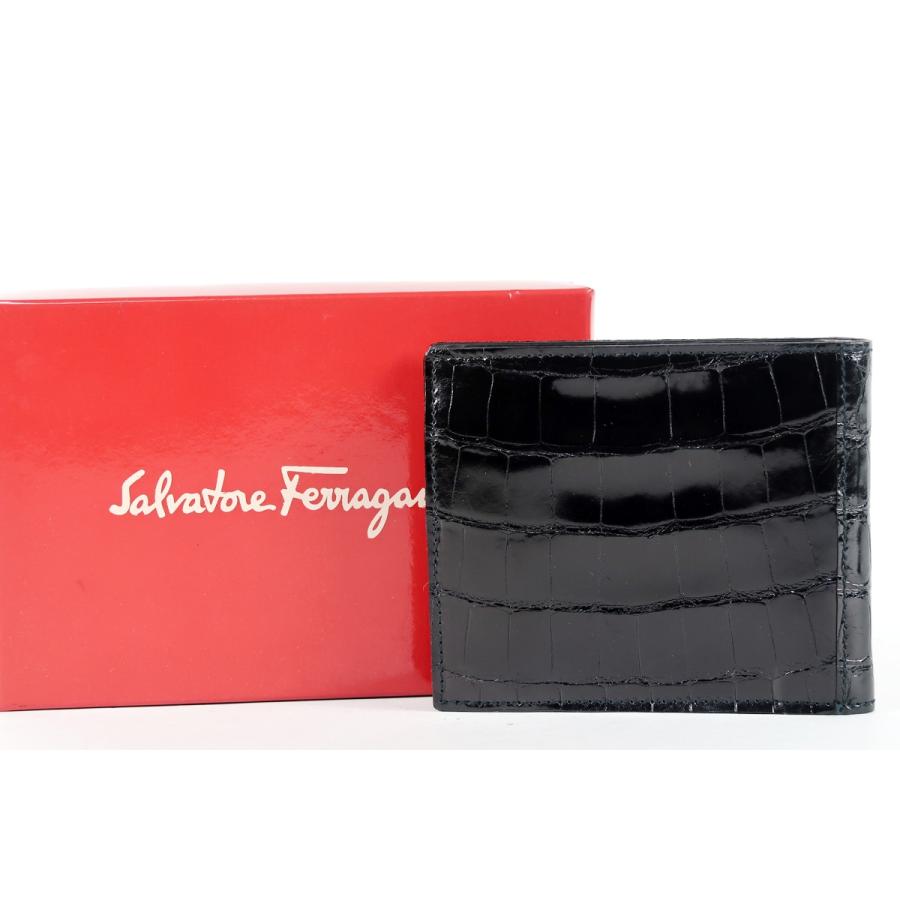 FERRAGAMO（フェラガモ） 【超美品】Ferragamo クロコダイル 二つ折り