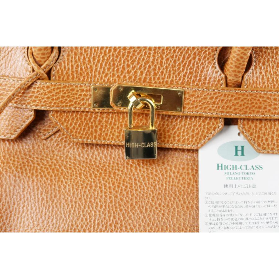HIGH CLASS 【美品】HIGH ハイクラス バーキン型 40 高級ハンドバッグ 
