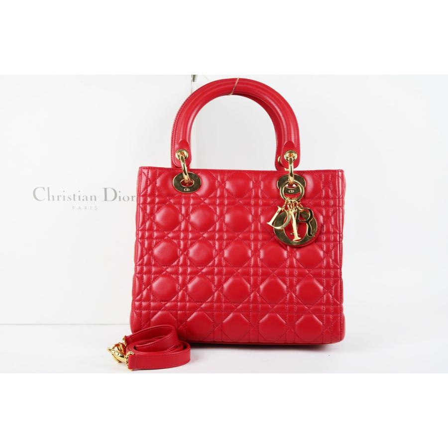 Lady Dior 【超美品】Christian クリスチャンディオール レザー レディ