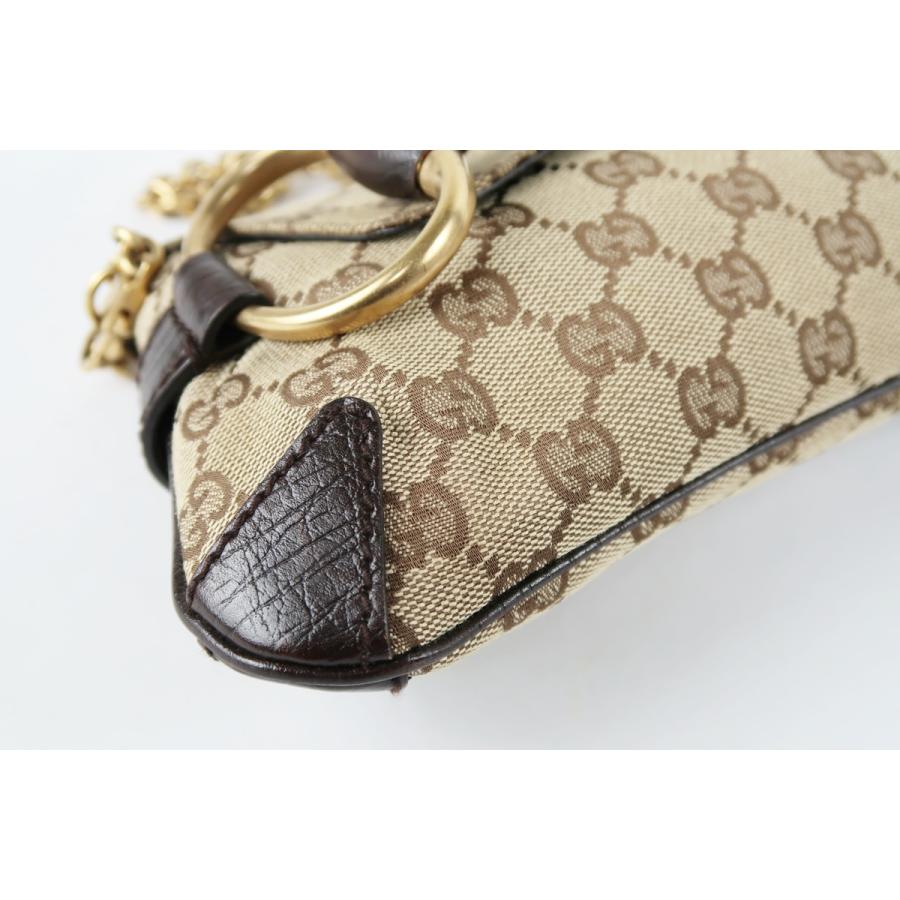 GGキャンバス 【美品】GUCCI グッチ ビット金具 チェーンショルダー 
